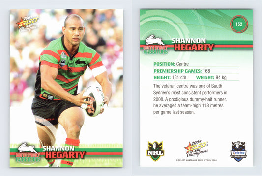 #152 SHANNON HEGARTY 2009 Select NRL Champions