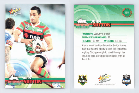 #155 JOHN SUTTON 2009 Select NRL Champions