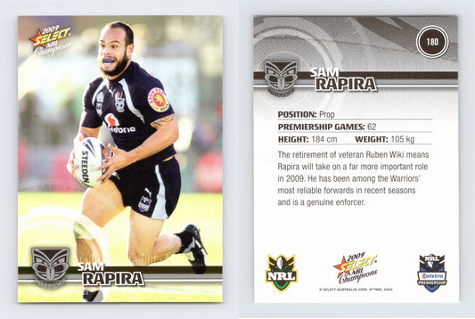 #180 SAM RAPIRA 2009 Select NRL Champions