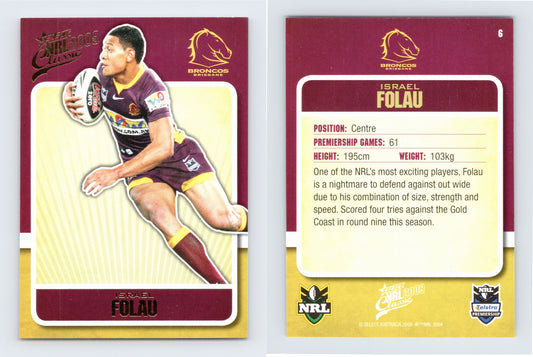 #6 ISRAEL FOLAU 2009 Select NRL Classic