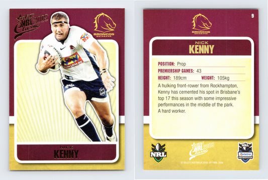 #9 NICK KENNY 2009 Select NRL Classic