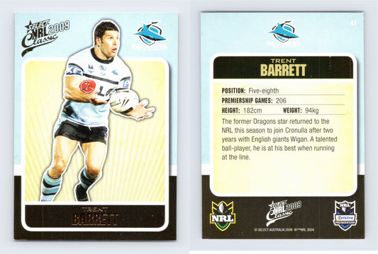 #41 TRENT BARRETT 2009 Select NRL Classic