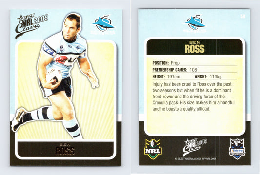 #50 BEN ROSS 2009 Select NRL Classic