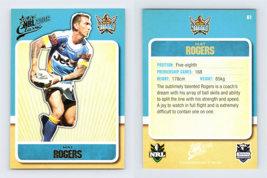 #61 MAT ROGERS 2009 Select NRL Classic