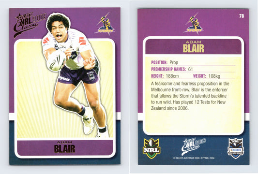 #78 ADAM BLAIR 2009 Select NRL Classic