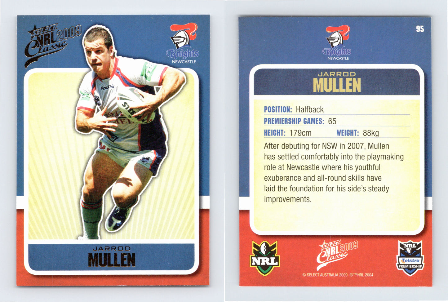 #95 JARROD MULLEN 2009 Select NRL Classic