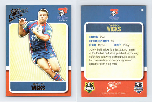 #98 DANNY WICKS 2009 Select NRL Classic