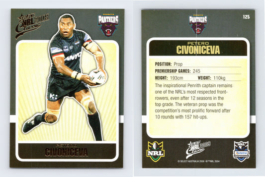 #125 PETERO CIVONICEVA 2009 Select NRL Classic