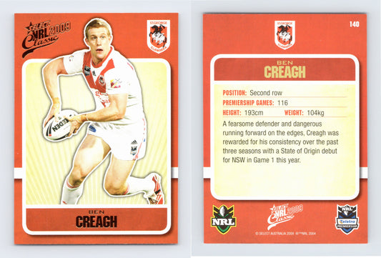 #140 BEN CREAGH 2009 Select NRL Classic