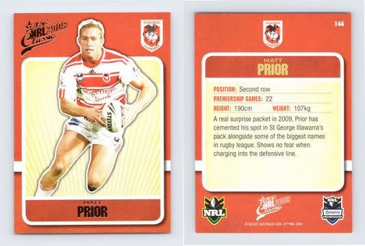 #144 MATT PRIOR 2009 Select NRL Classic