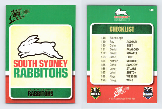 #148 SOUTH SYDNEY 2009 Select NRL Classic