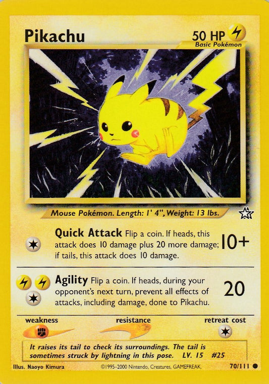 Pikachu 70/111 Neo Genesis Common