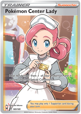 Pokemon Center Lady (Full Art) vivid-voltage-185