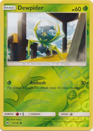 Dewpider 14 /147 Reverse Holo burning-shadows-rh-14