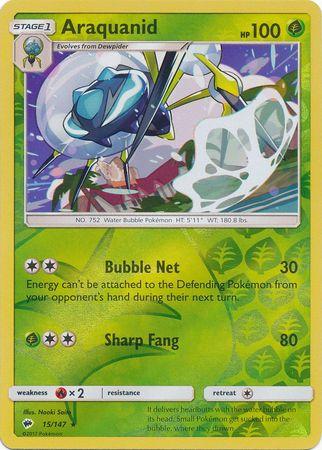 Araquanid 15 /147 Reverse Holo burning-shadows-rh-15