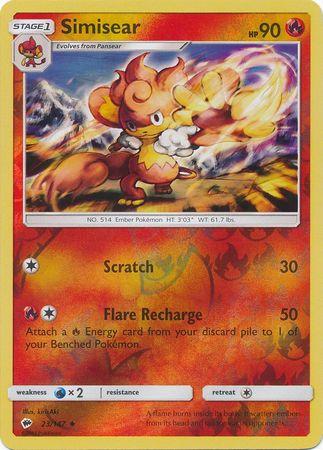 Simisear 23 /147 Reverse Holo burning-shadows-rh-20