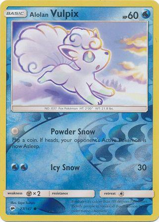 Alolan Vulpix 27 /147 Reverse Holo burning-shadows-rh-23