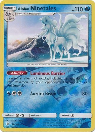 Alolan Ninetales 28 /147 Reverse Holo