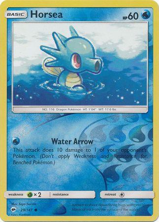 Horsea 29 /147 Reverse Holo burning-shadows-rh-25