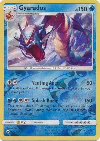 Gyarados 33 /147 Reverse Holo burning-shadows-rh-29