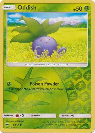 Oddish 4 /147 Reverse Holo burning-shadows-rh-4