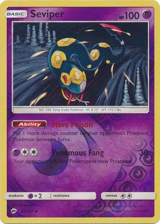 Seviper 50 /147 Reverse Holo burning-shadows-rh-44