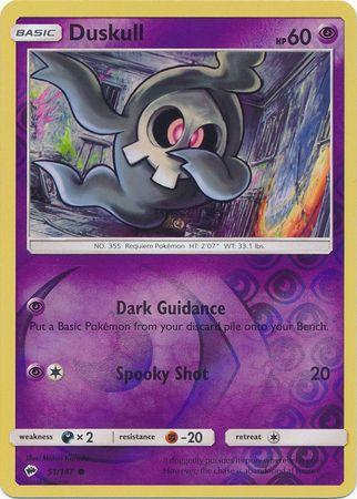 Duskull 51 /147 Reverse Holo burning-shadows-rh-45