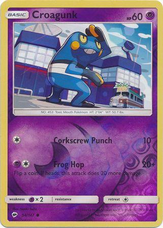 Croagunk 54 /147 Reverse Holo burning-shadows-rh-48