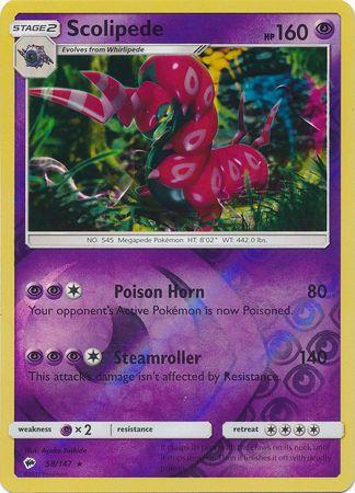 Scolipede 58 /147 Reverse Holo