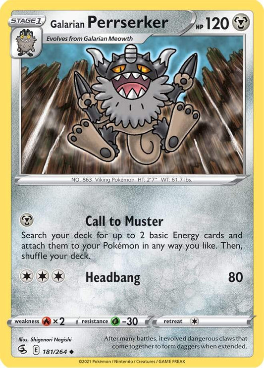 Galarian Perrserker 181/264 fusion-strike-181