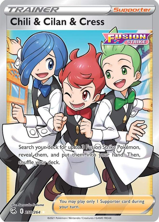 Chili & Cilan & Cress (Full Art) 258/264 fusion-strike-258