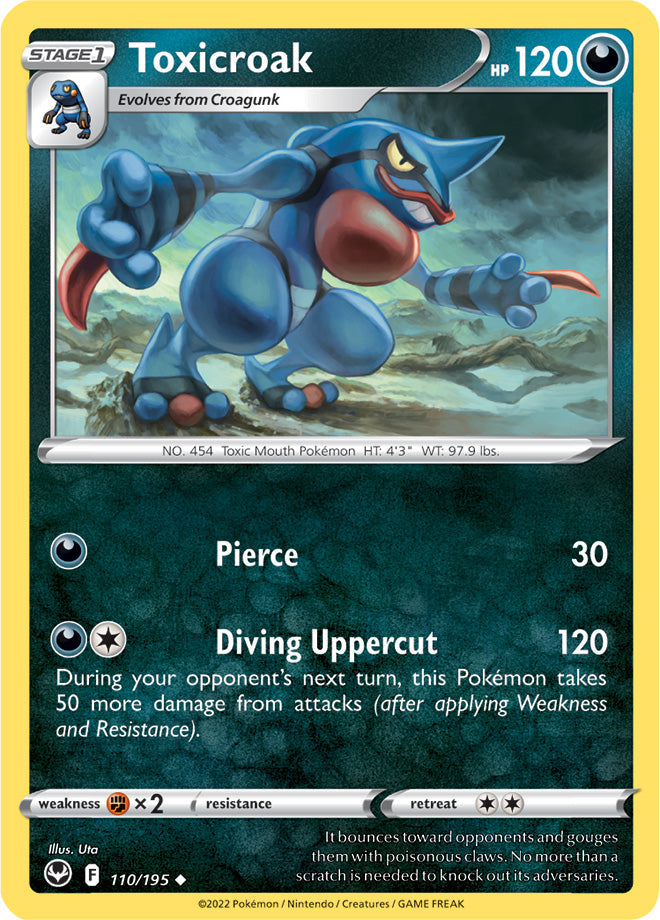 Toxicroak 110/195 Silver Tempest