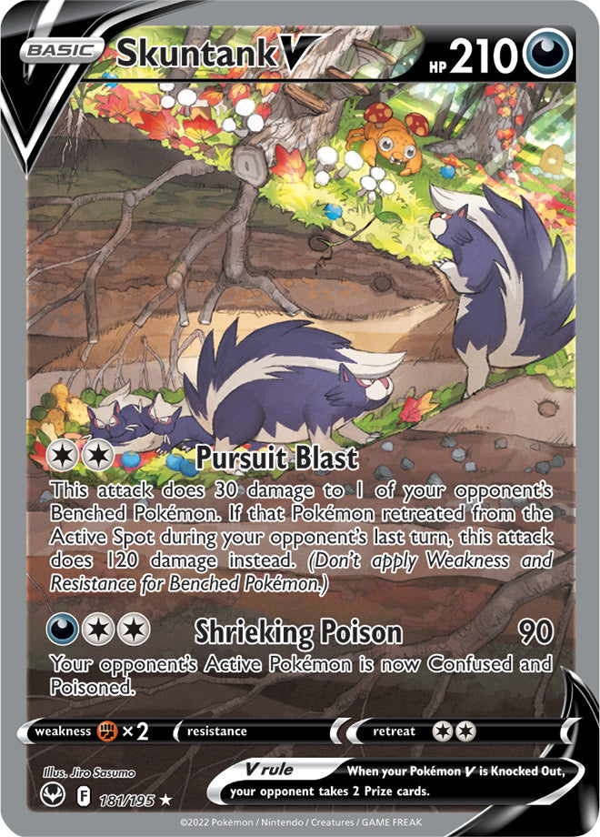 Skuntank V (Alternate Full Art) 181/195 Silver Tempest