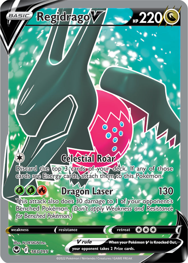 Regidrago V (Full Art) 183/195 Silver Tempest