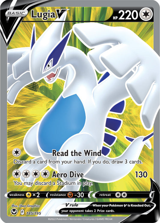 Lugia V (Full Art) 185/195 Silver Tempest