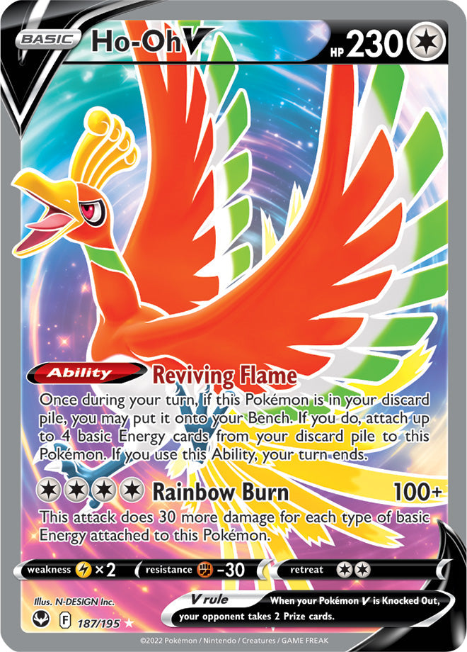 Ho-Oh V (Full Art) 187/195 Silver Tempest