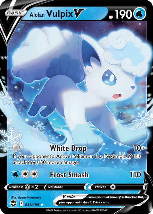 Alolan Vulpix V 033/195 Silver Tempest