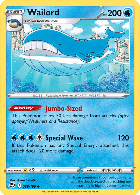 Wailord 038/195 Silver Tempest