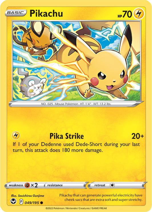 Pikachu 049/195 Silver Tempest