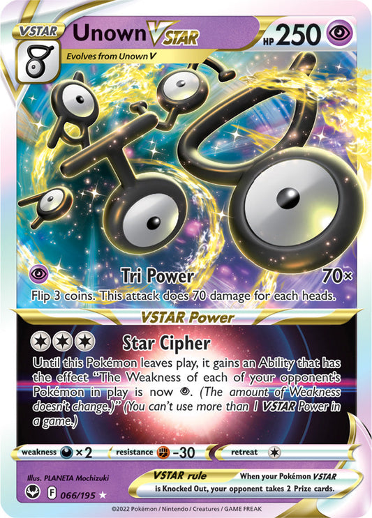 Unown VSTAR 066/195 Silver Tempest